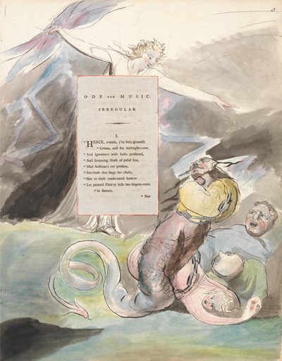 The Poems of Thomas Gray, Design 95, Ode for Music by William Blake
